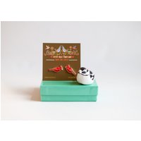 Das Vogel Nerd Geschenk-Set Die Mini Kollektion | Wählen Sie Ihre Ohrringe Und Figur von PeriwinkleNuthatch