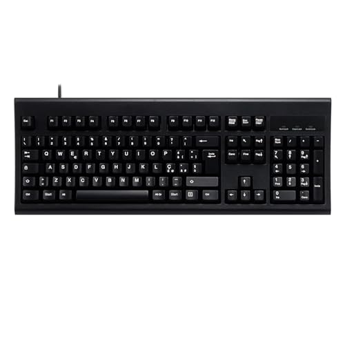 Perixx PERIBOARD-106 Italienische USB-Tastatur - Vollgröße - USB mit Kabel - Italienisches QWERTY-Layout - Schwarz von Perixx