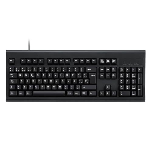 Perixx PERIBOARD-106 Teclado USB - Alto Rendimiento - Teclas Altas - Full-Size Con Teclado Numérico - Negro - QWERTY Español von Perixx