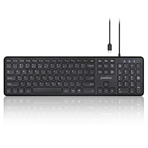 Perixx PERIBOARD-210C Wired Full-Size USB C Keyboard with Quiet Scissor Keys - Compatible with Tablets, Desktop, and Laptops - Black - US International QWERTY… Perixx PERIBOARD-210C Wired Full-Size USB C Keyboard with Quiet Scissor Keys - Compatible with Tablets, Desktop, and Laptops - Black - US International QWERTY… von Perixx