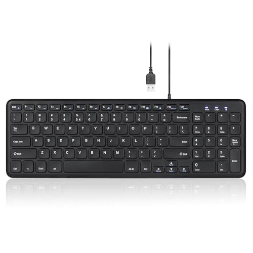 Perixx PERIBOARD-213U Kabellose kompakte Schicke Tastatur mit leisen Scherentasten und Mediensteuerung für Laptop, PC, Computer, Schwarz, US Layout Perixx PERIBOARD-213U Kabellose kompakte Schicke Tastatur mit leisen Scherentasten und Mediensteuerung für Laptop, PC, Computer, Schwarz, US Layout von Perixx
