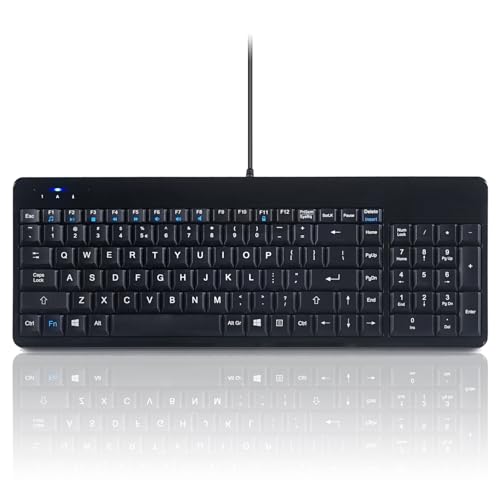 Perixx PERIBOARD-220H US Kabelgebundene kompakte USB-Tastatur mit 2 Hubs – integrierter Ziffernblock – Schwarz – US-Englisches Layout Perixx PERIBOARD-220H US Kabelgebundene kompakte USB-Tastatur mit 2 Hubs – integrierter Ziffernblock – Schwarz – US-Englisches Layout von Perixx