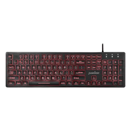 Perixx PERIBOARD-317RGB USB-Tastatur mit Hintergrundbeleuchtung – Großbuchstabe mit RGB-LEDs – UK-Layout Perixx PERIBOARD-317RGB USB-Tastatur mit Hintergrundbeleuchtung – Großbuchstabe mit RGB-LEDs – UK-Layout von Perixx