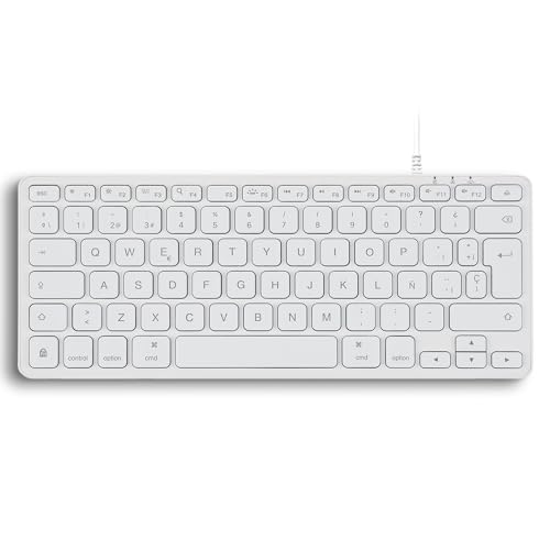Perixx PERIBOARD-332MW Teclado Compatible Con Mac OS X Mini retroiluminado Con Cable - Teclas de tijera delgadas Con Fuente Grande - LED Blanco - Disposición Española Con Ñ Perixx PERIBOARD-332MW Teclado Compatible Con Mac OS X Mini retroiluminado Con Cable - Teclas de tijera delgadas Con Fuente Grande - LED Blanco - Disposición Española Con Ñ von Perixx