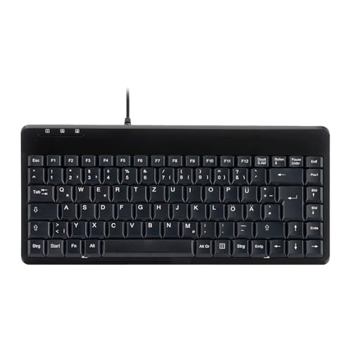 Perixx PERIBOARD-409 U Mini USB Tastatur Schnurgebunden - Kleines Praktisches Format - 1,80m Kabel - Klavierlack - QWERTZ Deutsches Layout Perixx PERIBOARD-409 U Mini USB Tastatur Schnurgebunden - Kleines Praktisches Format - 1,80m Kabel - Klavierlack - QWERTZ Deutsches Layout von Perixx