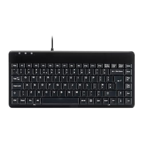 Perixx PERIBOARD-409 UK, Mini wired keyboard with USB Hub - USB - Mini 315x147x20mm Dimension - Build-in 2 x USB 2.0 Ports - 1.80 Meter Cable - Piano Black Design - QWERTY English Layout Perixx PERIBOARD-409 UK, Mini wired keyboard with USB Hub - USB - Mini 315x147x20mm Dimension - Build-in 2 x USB 2.0 Ports - 1.80 Meter Cable - Piano Black Design - QWERTY English Layout von Perixx