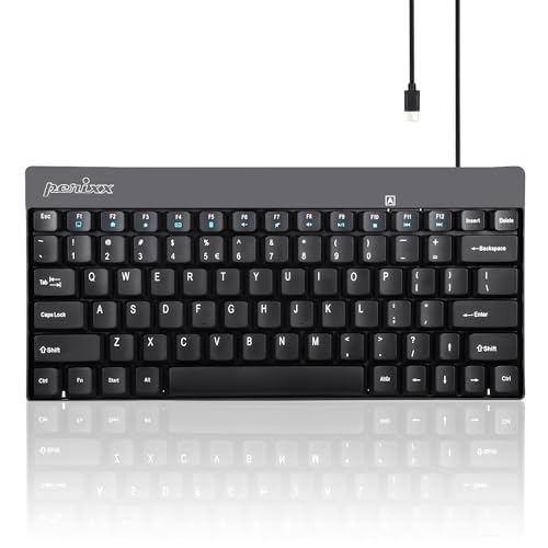 Perixx PERIBOARD-422 Kabelgebundene USB-C-Mini-Tastatur, USB-Typ-C-Anschluss, schwarz, US-englisches Layout Perixx PERIBOARD-422 Kabelgebundene USB-C-Mini-Tastatur, USB-Typ-C-Anschluss, schwarz, US-englisches Layout von Perixx