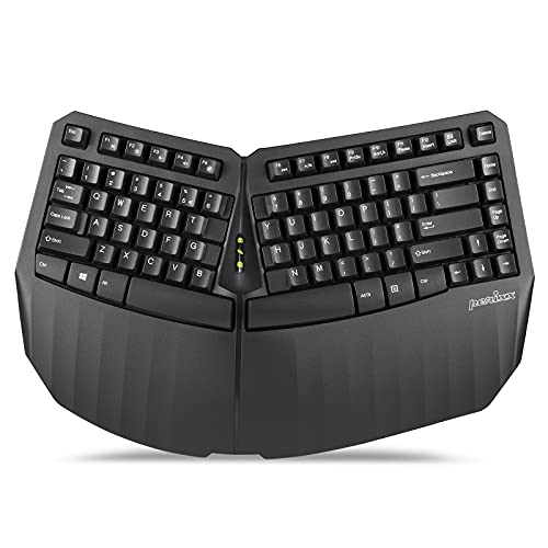 Perixx PERIBOARD-613B Wireless Compact Ergonomic Split Keyboard - Dual 2.4G and Bluetooth Mode - Compatible with Windows 10 and Mac OS X - 15.75x10.83x2.17 inches - Black - US English Perixx PERIBOARD-613B Wireless Compact Ergonomic Split Keyboard - Dual 2.4G and Bluetooth Mode - Compatible with Windows 10 and Mac OS X - 15.75x10.83x2.17 inches - Black - US English von Perixx