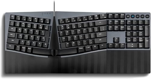 Perixx PERIBOARD535BL Kabelgebundene ergonomische mechanische Tastatur in voller Größe – Flache Blaue Klickschalter, programmierbare Funktion - kompatibel mit Windows und Mac OS X - US Layout Perixx PERIBOARD535BL Kabelgebundene ergonomische mechanische Tastatur in voller Größe – Flache Blaue Klickschalter, programmierbare Funktion - kompatibel mit Windows und Mac OS X - US Layout von Perixx