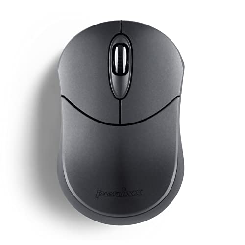 Perixx PERIMICE-802 kabellose Bluetooth-Maus, tragbares Design, kompatibel mit Windows, iOS, und Android-PC, Laptop, Tablet, Smartphone, Graphitgrau, 12177, Silber von Perixx