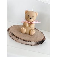 Teddybärkerzen Klein, Wohndeko, Kerzengeschenk, Personalisiertes Geschenk, Babygeschenk, Teddy, Bär, Geschenkidee von Perkiinspiration