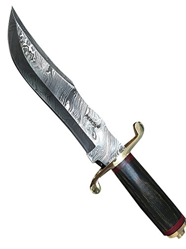Perkin Knives Handgemachtes Damast Jagdmesser - Bowie Messer von Perkin