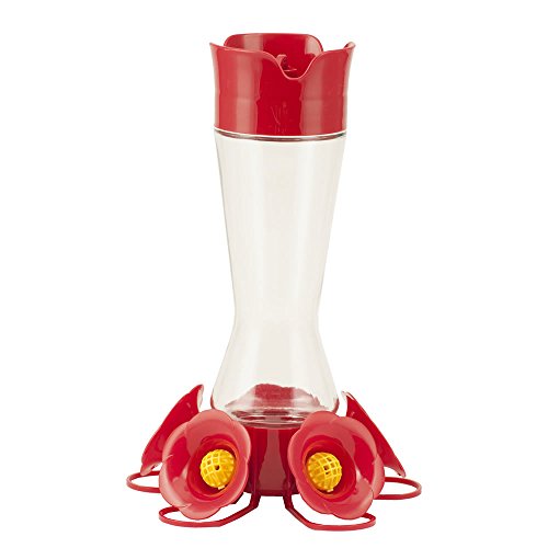 Perky-Pet 204CP-4 Kolibri-Futterstation aus Glas mit integriertem Ameisengräber und Bienenschutz, 473 ml von Perky-Pet