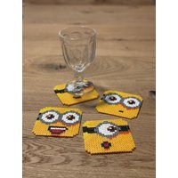 4 Untersetzer Minions von PerlFeeDesign
