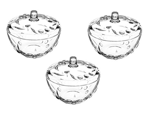 Perla Zuckerdose, Bonbon Schale Set Candy Box, 3 Stück, von Pasabahce von Perla