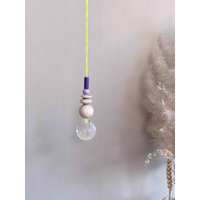Bunter Sonnenfänger I Neongelb, Flieder, Lila Suncatcher Glaskristall 3cm Glasprisma Geschenk Geschenkidee Neon Kristall von Perlenkreis