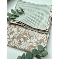 Babydecke Waffeldecke Krabbeldecke 70x100cm von PerlentraumbyFranzi