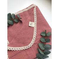 Musselindecke Babydecke Aus Musselin 120x120cm Altrosa von PerlentraumbyFranzi