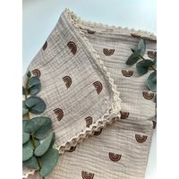 Musselindecke Babydecke Aus Musselin 60x60cm von PerlentraumbyFranzi