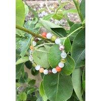 Herbstfarben - Glas Rosenkranz Gebets Armreif Mit Der Sonne Umhüllt von PerlesofwisdomByLucy