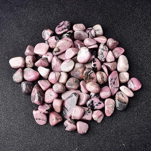 100stk Rhodonit Perlen Natur Edelstein Perlen 10mm ~ 22mm Trommelstein Chip Edelsteine Halbedelstein Schmuckperlen Schmuckstein von Perlin