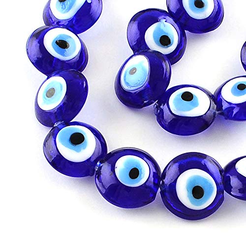 12 Stk Nazar Boncuk 16mm Kreis Runde Blaues Auge, Evil Eye, Türkischer Glücksbringer, Gastgeschenke Glas Perlen Dekoration Amulett Babyparty Sünnet bebek sekeri von Perlin