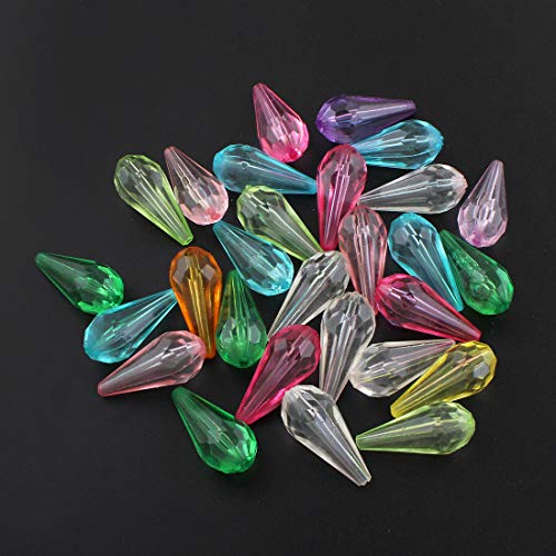 Perlin Kunststoffperlen Acrylperlen Plastik Perlen Facettiert Luxus Mix Bunt 25mm Tropfen Perle zum Auffädeln für Deko Basteln Schmuck 150 Stück D131 x3 Perlin Kunststoffperlen Acrylperlen Plastik Perlen Facettiert Luxus Mix Bunt 25mm Tropfen Perle zum Auffädeln für Deko Basteln Schmuck 150 Stück D131 x3 von Perlin