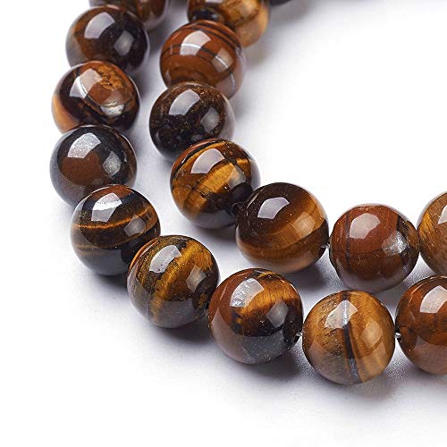 Perlin 24 Stück Tigerauge Edelstein Perlen 8mm ** A Grade ** Naturstein Kugel Schmuckperlen Perle mit Loch zum auffädeln Schmuckstein Perlin 24 Stück Tigerauge Edelstein Perlen 8mm ** A Grade ** Naturstein Kugel Schmuckperlen Perle mit Loch zum auffädeln Schmuckstein von Perlin