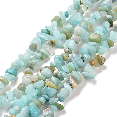 240stk Amazonite Edelstein Strang Perlen, Natur 5~8 mm Chips Nugget Halbedelstein Edelsteine G173 x2 von Perlin