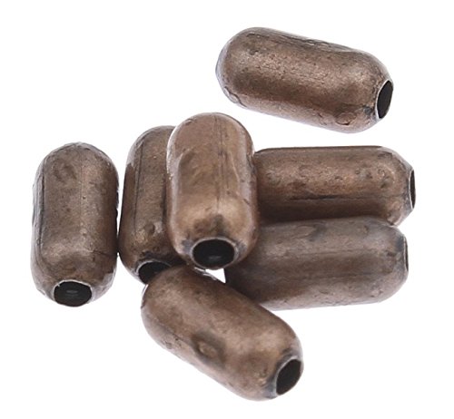 Perlin Metallperlen Spacer Zwischenpenlen Zwischenteile Metall Metallrohr 4mm x 2mm 250 Stk (Kupfer) von Perlin