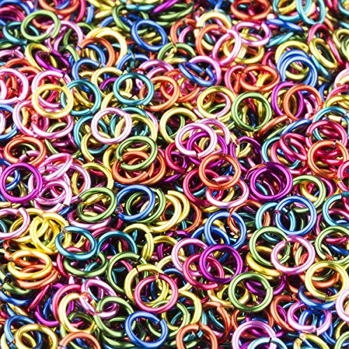 Perlin 300stk Ösen Binderinge Biegeringe Öse 10mm Verbinder Offen Ringe, Bunt mix set, Verbindungsringe Kettenzubehör Schmuckteile Basteln Set DIY Perlin 300stk Ösen Binderinge Biegeringe Öse 10mm Verbinder Offen Ringe, Bunt mix set, Verbindungsringe Kettenzubehör Schmuckteile Basteln Set DIY von Perlin