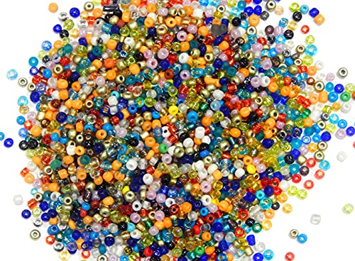 3300 Stück Glas Rocailles Perlen 3mm, Gemischte Farbe, 8/0, Pony Perlen, Mini Rund Perlen, Seed Beads von Perlin