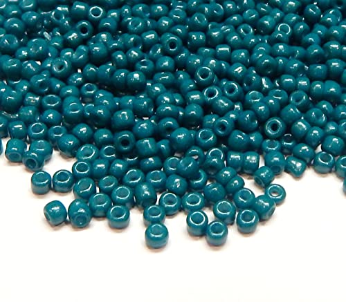 3300 Stück Glas Rocailles Perlen 3mm Opak, Matt, 8/0, Pony Perlen, Opak gelüstert, Opaque Seed Beads, (Indische Sapphire) von Perlin