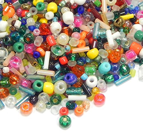 3750 Stück Glas Rocailles Perlen 2mm 3mm 4mm 6mm Rund und Stiftperlen, Pony Perlen, Gemischte Farbe, Seed Beads von Perlin