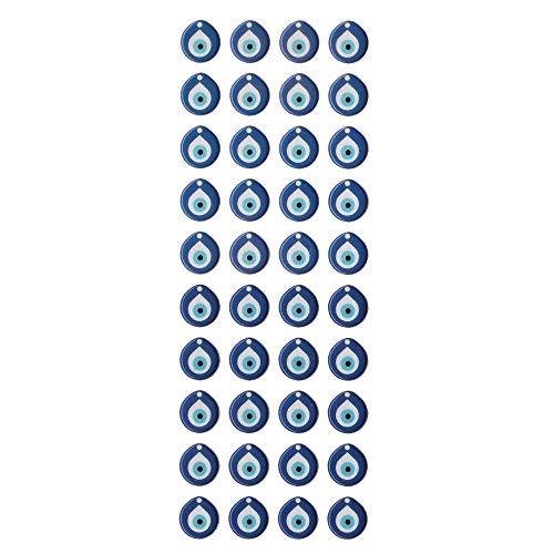 40X Nazar Boncuk Boncugu 3D Sticker Aufkleber Reliefsticker 12mm Blaues Auge, Evil Eye, Türkischer Glücksbringer, Gastgeschenke Dekoration Amulett Babyparty Mevlüt Sünnet bebek sekeri von Perlin