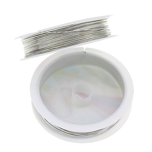 Perlin 5 meter KUPFERDRAHT 0,6mm Silber Lackdraht Basteldraht SCHMUCKDRAHT Silberdraht Kupfer Draht Bastelschnur Kupferfaden Schmuckband C257 von Perlin