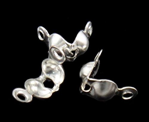 Perlin 50 Quetschkalotten 9x5mm Fädelkalotten Kalotten Öse Klappkapseln SILBER M385 Perlin 50 Quetschkalotten 9x5mm Fädelkalotten Kalotten Öse Klappkapseln SILBER M385 von Perlin