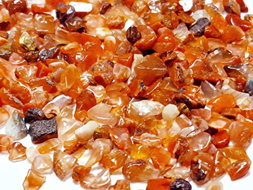 Perlin 500 Stück Trommelsteine Klein Edelstein Perlen Set Heilsteine Edelstein ohne loch Chips Halbedelstein Schmuckstein, Beads Gemstone (Rot Aventurin 6~12 mm) von Perlin