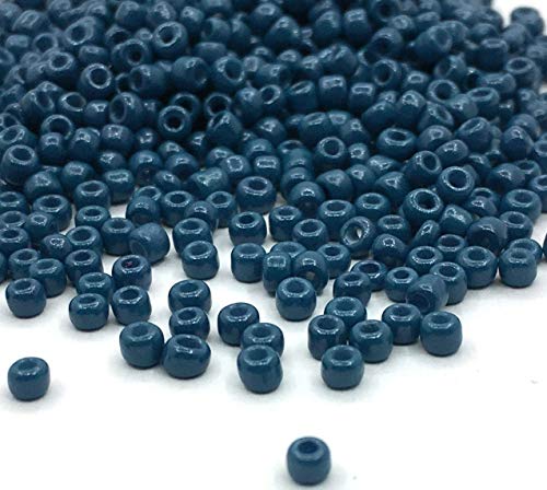 6500 Stück Glas Rocailles Perlen 2mm Metallic Farbe Set, 11/0, Pony Perlen, Mini Rund Perlen, Seed Beads (Marine Blau) von Perlin