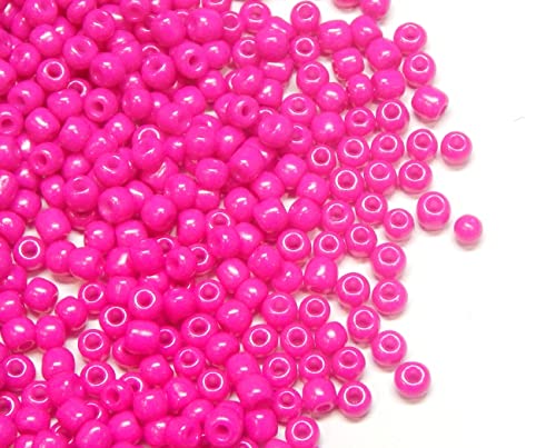 6500 Stücke Glas Rocailles Perlen 2mm Opak, Matt, 11/0, Pony Perlen, Opak gelüstert, Opaque Seed Beads (Pink) von Perlin