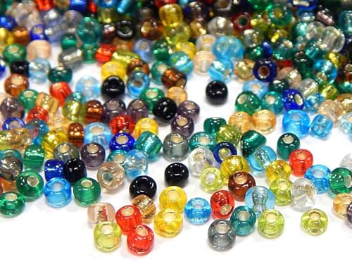 6500 Stücke Glas Rocailles Perlen 2mm Silbereinzug, Silber Gefüttert, 11/0, Pony Perlen, Silber ausgekleidet, Silver Lined Seed Beads (Gemischt) von Perlin