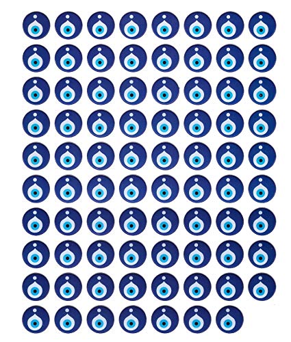 79X Nazar Boncuk Boncugu 3D Sticker Aufkleber Reliefsticker 20mm Blaues Auge, Evil Eye, Türkischer Glücksbringer, Gastgeschenke Dekoration Amulett Wanddeko Babyparty Mevlüt Sünnet bebek sekeri von Perlin