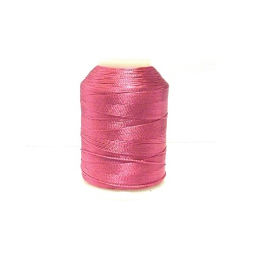 Perlin Altinbaşak 20g Häkelgarn Garne 300m 6 FACH 100% POLYESTER GARN 0,75mm Nr: 50 BESTE QUALITÄT UND FARBECHT Embroidery Thread 100g 200g (1 Stück, DUNKELROSA) von Perlin