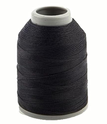 Perlin Altinbaşak 20g Häkelgarn Garne 300m 6 FACH 100% POLYESTER GARN 0,75mm Nr: 50 Embroidery Thread 100g 200g (10 Stück, Schwarz) von Perlin