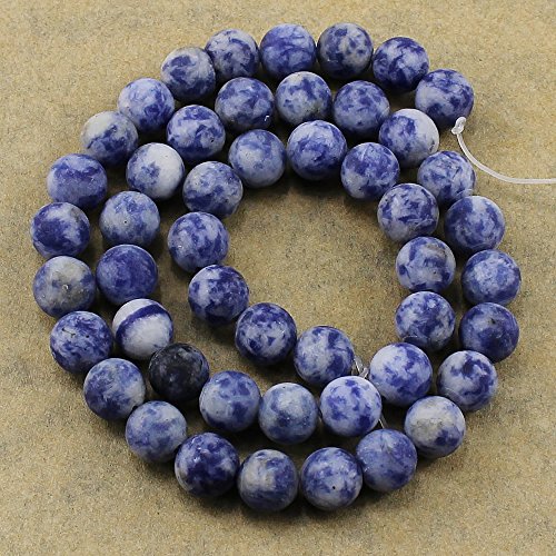 Edelstein Sodalith Sodalite Perlen 6mm Frosted Matt * A GRADE * Kugel Halbedelstein G817 von Perlin