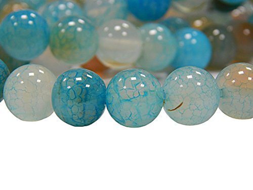 Edelsteine BLAU RAINBOW ACHAT NATUR 10mm RUND Steinperlen Perlen Schmuck Mode G86 von Perlin