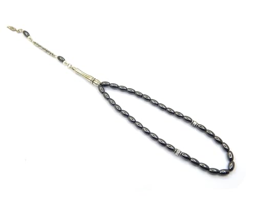 Perlin Gebetskette Gebetsperlen Schwarz Tesbih Tasbih Tespih Misbaha Subha 33, Muslimisches Islamic Mini Rosenkranz Armbänder Hämatitperlen Edelstein Perlen Oval 8mm Perlin Gebetskette Gebetsperlen Schwarz Tesbih Tasbih Tespih Misbaha Subha 33, Muslimisches Islamic Mini Rosenkranz Armbänder Hämatitperlen Edelstein Perlen Oval 8mm von Perlin