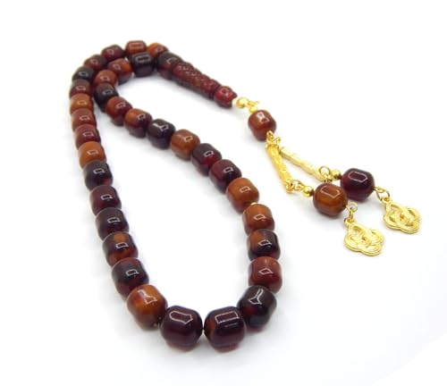 Perlin Gebetskette Tesbih Tasbih Tespih Misbaha Subha 33, Fassform Muslimisches Islamic Braun Rot Rosenkranz Gebetsperlen Anbetungszubehör Perlin Gebetskette Tesbih Tasbih Tespih Misbaha Subha 33, Fassform Muslimisches Islamic Braun Rot Rosenkranz Gebetsperlen Anbetungszubehör von Perlin