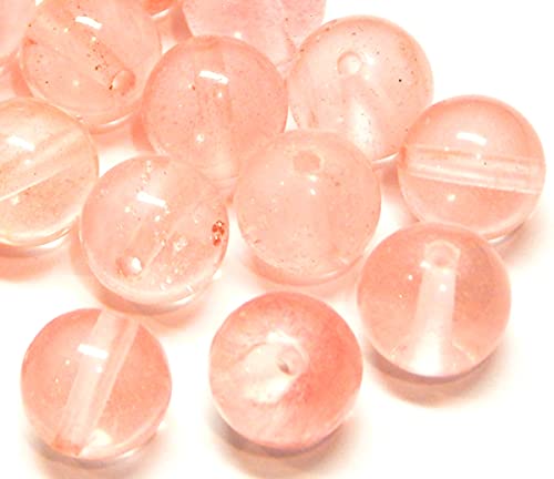 Kirsche Quarz Wassermelone Edelstein Perlen Rund 4mm 6mm und 8mm Roten Cherry Quartz Watermelon Gemstone Beads Edelsteine (4mm) von Perlin