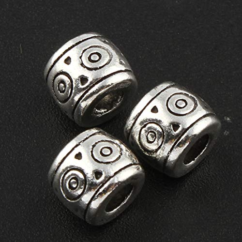 Metallperlen Antik Tibet Silber Perlen Spacer 6mm Oval 20stk Schmuckperlen Schmuck Design F123 von Perlin